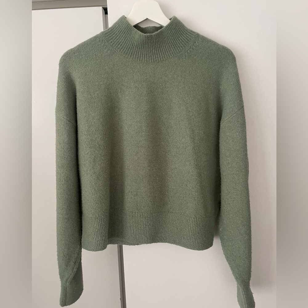 & Other Stories Sage Green Turtleneck Sweater
